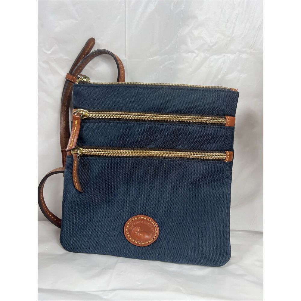 Dooney & Bourke Navy and Brown Crossbody Bag